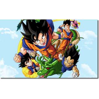 Quadro Decorativo Dragon Ball Z Goku Sayajin 2 Peças M16