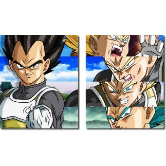 Quadro Dragon Ball z goku super sayajin 5 Peças Para Sala m4