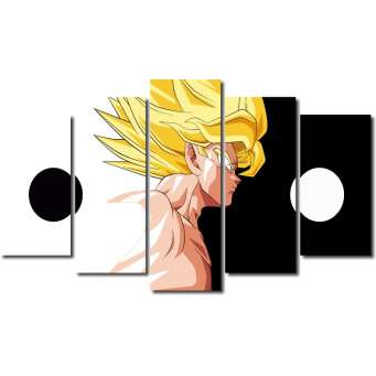 Quadro Decorativo Dragon Ball Z Goku Super Sayajin 3 Peças M8
