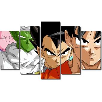 Quadro Decorativo Dragon Ball Z Goku Super Sayajin 5 Peças M8