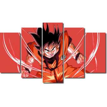 Quadro Dragon Ball z goku super sayajin 5 Peças Para Sala m4