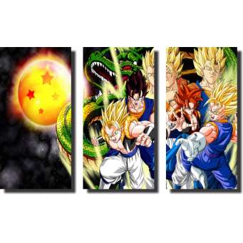 Quadro Dragon Ball z goku super sayajin 5 Peças Para Sala m4