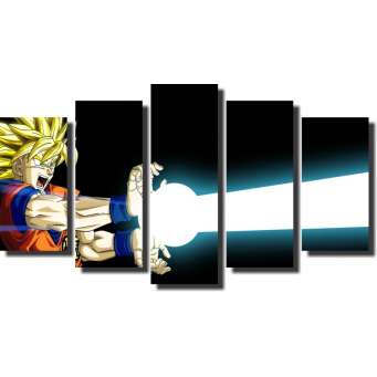 Quadro Decorativo Dragon Ball Z Goku Super Sayajin 3 Peças M8