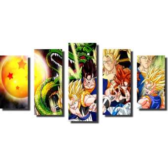 Quadro Dragon Ball z goku super sayajin 5 Peças Para Sala m4