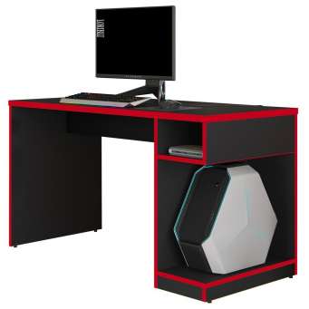 Mesa Para Computador Notebook Desk Game Drx 5000 Preto/vermelho - Móveis  Leão