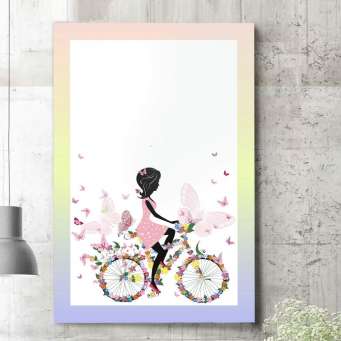 Quadro Decorativo Desenho de Menina de Boné - Fran Adesivos de Parede