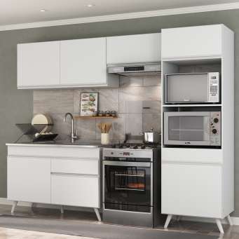 Armário de Cozinha Compacta Veneza Multimóveis MP2142.891 Branco
