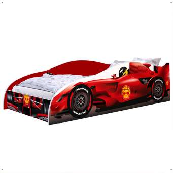 Mini Cama Infantil Carro de Corrida Vermelho