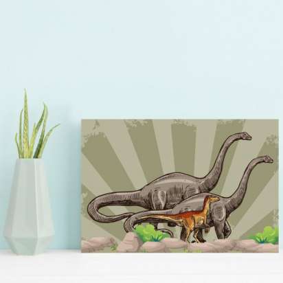 Placa Decorativa Dinossauro Desenho Em Mdf 20X30Cm - To You Yoda